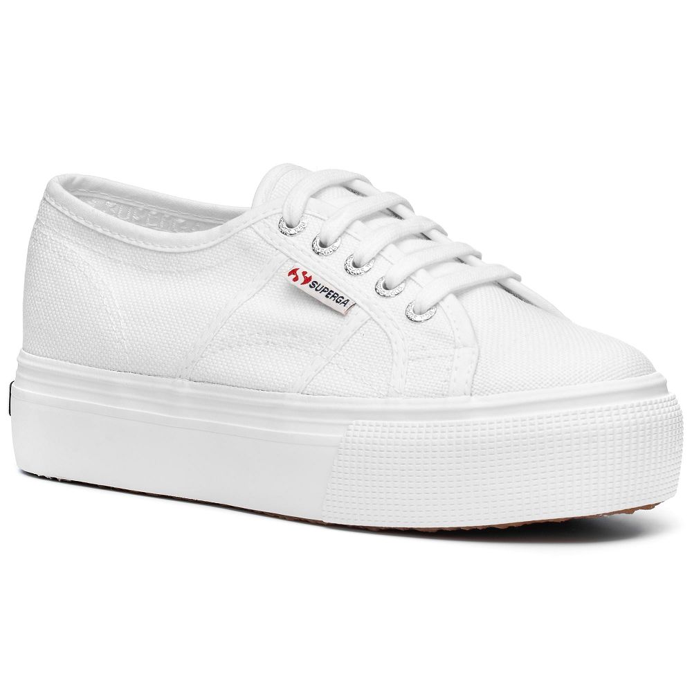 Superga 2790acotw Linea Up And Down White Platform Sneakers - Women's Sneakers USA | US2545045